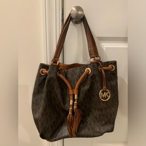 Michael Kors Leather Trim Handbag